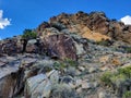 Petroglyphs at Parowan Gap petroglyphs in Iron County, Utah Royalty Free Stock Photo