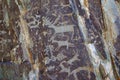 Petroglyphs rock carvings