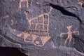 Petroglyphs Rock Paintings St George Utah on Land Hill from Ancestral Puebloan and Southern Paiute Native Americans thousands of y Royalty Free Stock Photo