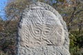 Petroglyphs on the rocks Royalty Free Stock Photo