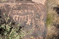 Petroglyphs on the stone Royalty Free Stock Photo