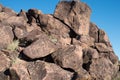 Petroglyphs on the stone Royalty Free Stock Photo