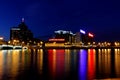 Petrogradskaya embankment, view of Sampsonievsky bridge.