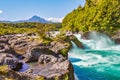 Petrohue Falls by Osorno Volcano. Royalty Free Stock Photo