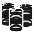 Petrol barrel stack icon, simple style Royalty Free Stock Photo