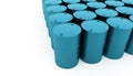 Petrol barrels on white background rendered