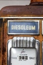 Petrol bowser selling diesoleum very old Royalty Free Stock Photo