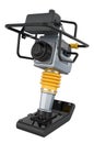 Petrol Engine Trench Rammer, Jumping Jack Compactor. 3D rendering Royalty Free Stock Photo