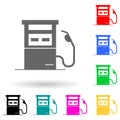 petrol filling machine multi color style icon. Simple glyph, flat vector of Oil icons for ui and ux, website or mobile application Royalty Free Stock Photo