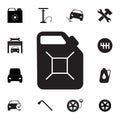 Petrol fuel canister icon. Set of car repair icons. Signs, outline eco collection, simple icons for websites, web design, mobile a Royalty Free Stock Photo