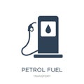 petrol fuel icon in trendy design style. petrol fuel icon isolated on white background. petrol fuel vector icon simple and modern