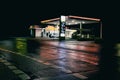 Petrol gas station station at night Royalty Free Stock Photo