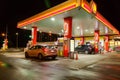 Petrol gas station with night lights Royalty Free Stock Photo