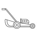 Petrol grass cut machine icon, outline style Royalty Free Stock Photo