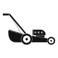 Petrol grass cut machine icon, simple style Royalty Free Stock Photo