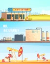 Petrol Industry Horizontal Banners Royalty Free Stock Photo