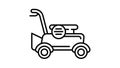 Petrol lawnmower icon animation