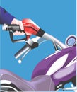 petrol in the motorbike