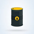 Petrol, oil barre flat. vector modern design illustration