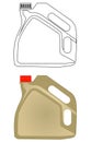 Petrol, oil, canister icon set