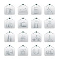 Petrol and oil industry icons Royalty Free Stock Photo