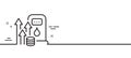 Petrol price line icon. Fuel price sign. Vector