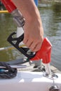Petrol pump for boat Royalty Free Stock Photo