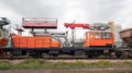 Petrol railcar for installation, repair, emergency and restoration work of the contact network on electrified railways