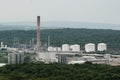 Petrol refinery near Omisalj in Croatia in overcast weather