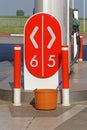 Petrol station arrow sign Royalty Free Stock Photo