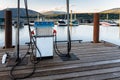 Petrol Station for Boats in a Marina Royalty Free Stock Photo