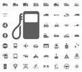 Petrol station icon. Transport and Logistics set icons. Transportation set icons