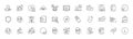 Petrol station, Parking app and Inventory checklist line icons. For web app, printing. Line icons. Vector