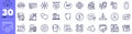 Petrol station, Recruitment and Best app line icons pack. For web app. Vector