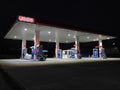 Petrol station in southern Thailand at night Royalty Free Stock Photo