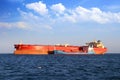 Petrol tanker anchored in Algeciras bay. Royalty Free Stock Photo