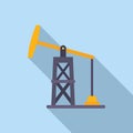 Petrol tower extract icon flat vector. Earth disaster