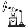 Petrol tower extract icon outline vector. Earth disaster