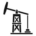 Petrol tower extract icon simple vector. Earth disaster