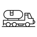 Petrol truck icon, outline style