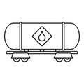 Petrol wagon icon, outline style Royalty Free Stock Photo