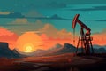 Petroleum barrel background. Generate Ai Royalty Free Stock Photo