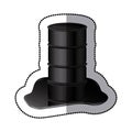 petroleum of barrel with spilled oil icon Royalty Free Stock Photo
