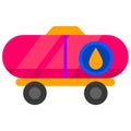 Petroleum fuel transport tank icon. doodle icon drawing