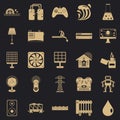 Petroleum icons set, simple style