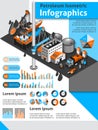 Petroleum Isometric Infographics vector design illustration