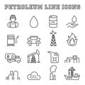 Petroleum line icons