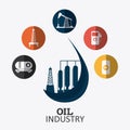 Petroleum and oil industry infographic design Royalty Free Stock Photo