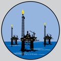 Petroleum platform emblem