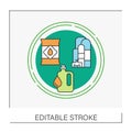 Petroleum refining concept line icon